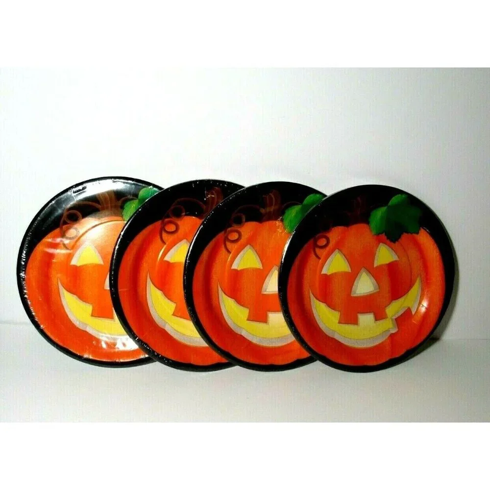 Paper Plates Halloween Party Pumpkin Jack O Lanterns 9